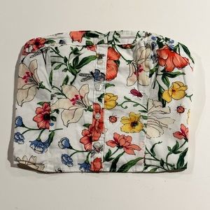 Hollister Floral Bandeau Crop Top